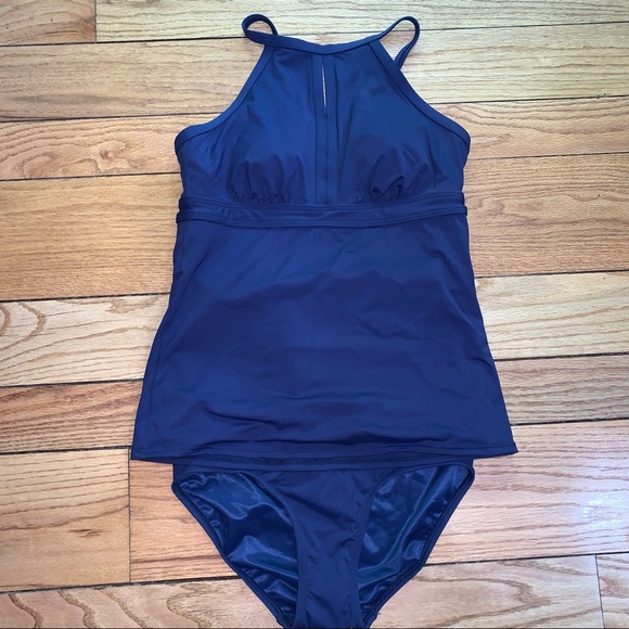 Lands' End Other - Lands End Women’s Navy Blue  2 piece Tankini. High waist bottom Sz 6 & Top 6Long